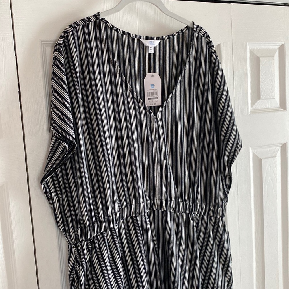 NWT Black Vertical Stripe Dress